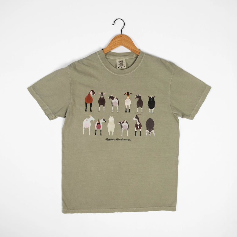 Goats Light Green Graphic Tee