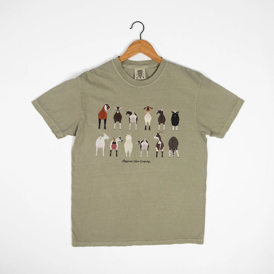 Goats Light Green Graphic Tee